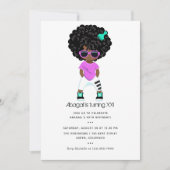 Hip Hop-thema Meisje Birthday Kaart (Voorkant)