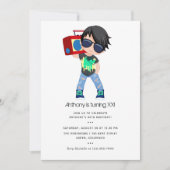 Hip Hop themed Boy Birthday Kaart (Voorkant)