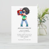 Hip Hop themed Boy Birthday Kaart (Staand voorkant)