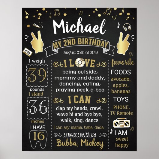 Hip hop Tweede mijlpaal van de verjaardag Poster (Voorkant)