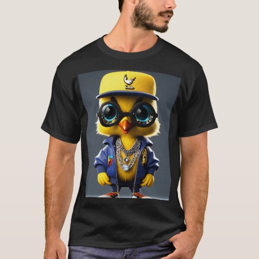 Hip-Hop Tweety Vogel 3D Model T-Shirt (Voorkant)