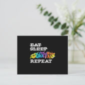 Hip Hop Typografische Muurgraffiti Art Eat Sleep G Briefkaart (Staand voorkant)