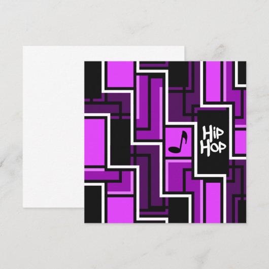 Hip Hop-uitnodiging - pas aan Kaart (Voorkant / Achterkant)