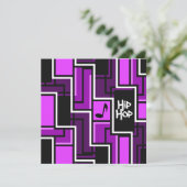 Hip Hop-uitnodiging - pas aan Kaart (Staand voorkant)