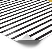 Hip Hop Urban Dance Boy Stripes Black White Poster (Hoek)