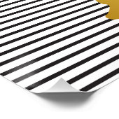 Hip Hop Urban Dance Boy Stripes Black White Poster (Hoek)