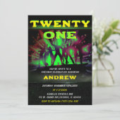 Hip Hop Verjaardag Nodig Sjabloon uit Kaart (Staand voorkant)