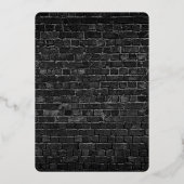 Hip Hop-verjaardagsuitnodiging met echte folie Folie Uitnodiging (Achterkant)