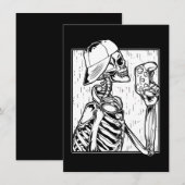 Hip Hop Video Gamer Skeleton Boys Kinder Halloween Kaart (Voorkant / Achterkant)