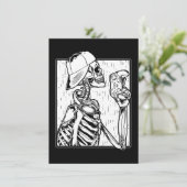 Hip Hop Video Gamer Skeleton Boys Kinder Halloween Kaart (Staand voorkant)