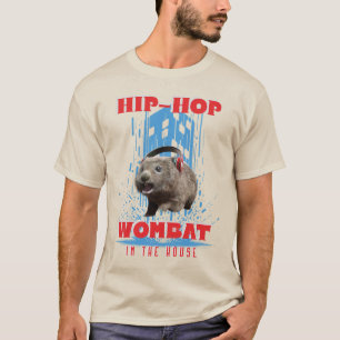 Hip Hop Wombat Grappige Muziek Dier T-shirt