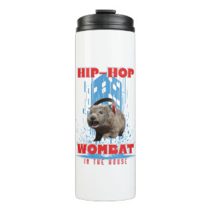 Hip Hop Wombat Grappige Muziek Dier Thermosbeker