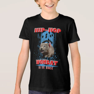 Hip Hop Wombat Grappige Muziek Dier Tri-Blend Shirt