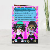 Hip Hop Word Unscramble Crossword Meisjes Verjaard Kaart (Achterkant)