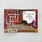 Hip Hop Word Unscramble Crossword Meisjes Verjaard Kaart (Binnen)