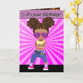 Hip Hop Word Unscramble Crossword Meisjes Verjaard Kaart (Gele Bloem)