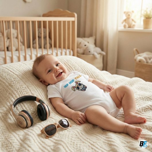 HIP HOP Y'ALL Cool Bunny Hoofdtelefoon Romper