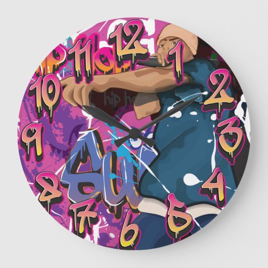 Hip Hop Zanger Grote Klok (Voorkant)
