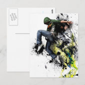Hip hopdanser briefkaart (Voorkant / Achterkant)