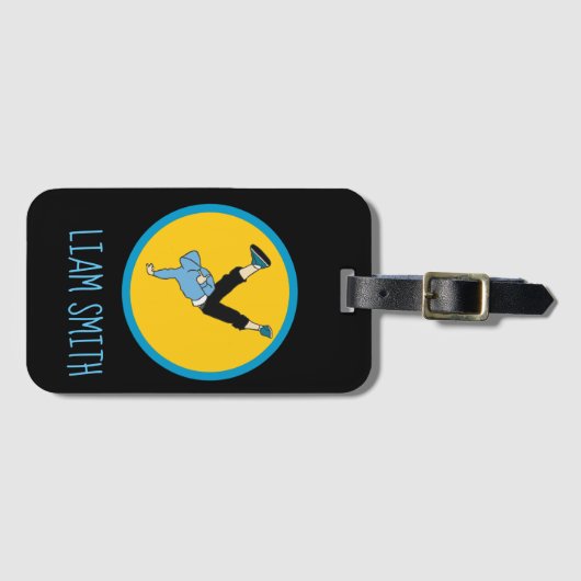 Hip hopdansernaam bagagelabel (Voorkant (horizontaal))