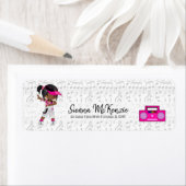 Hip hopmeisje etiket (Insitu)