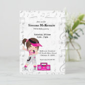 Hip hopmeisje kaart (Staand voorkant)