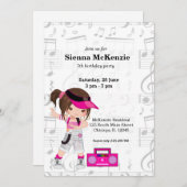 Hip hopmeisje kaart (Voorkant / Achterkant)