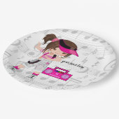 Hip hopmeisje papieren bordje (Gekanteld)