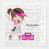 Hip hopmeisje servet (Voorkant)