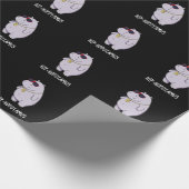 Hip-Hopotamus Funny Hippo Pun Dark BG Cadeaupapier (Hoek)