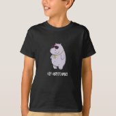 Hip-Hopotamus Funny Hippo Pun Dark BG T-shirt (Voorkant)
