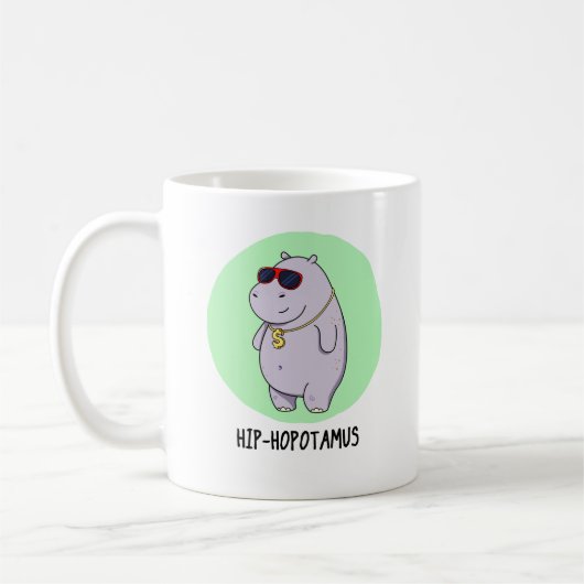Hip-Hopotamus Funny Hippo Pun Koffiemok (Links)