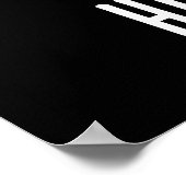 Hip Hopper Funny Bunny Rabbit Pun Dark BG Poster (Hoek)