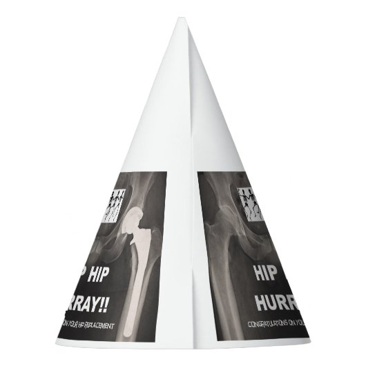 Hip Hurray — Congraties op heupvervanging Feesthoedjes (Achterkant)