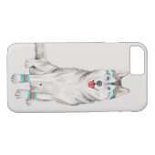 Hip Husky (achtergrondkleur bewerkbaar) Case-Mate iPhone Case (Achterkant (Horizontaal))