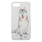 Hip Husky (achtergrondkleur bewerkbaar) Case-Mate iPhone Case (Achterkant)