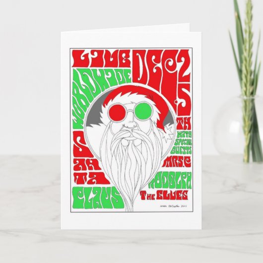 Hip Kerstman Feestdagen Kaart (Voorkant)