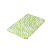 Hip Lime Green Ikat Diamond Squares Mosaic Pattern Badmat (Gekanteld)