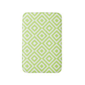 Hip Lime Green Ikat Diamond Squares Mosaic Pattern Badmat (Voorkant Verticaal)