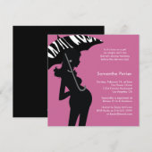 Hip Ma Umbrella Baby shower Invitation Kaart (Voorkant / Achterkant)