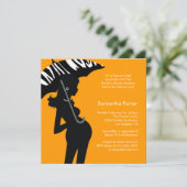 Hip Ma Umbrella Baby shower Invitation Kaart (Staand voorkant)