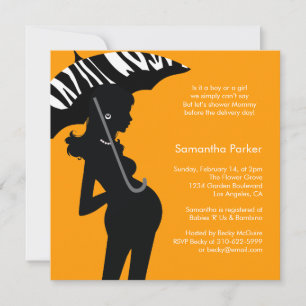 Hip Ma Umbrella Baby shower Invitation Kaart