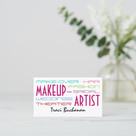 Hip Makeup Artiest Visitekaartjes (Staand voorkant)