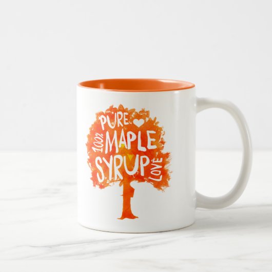 Hip Maple Syrup Tree Love Tweekleurige Koffiemok (Rechts)