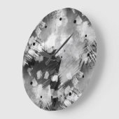 Hip Modern Black Grey White Abstract Geometric Art Grote Klok (Hoek)