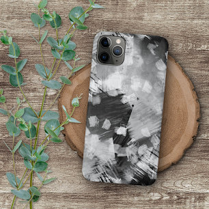 Hip Modern Black Grey White Bruskes Art Motif iPhone 11Pro Max Hoesje