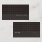Hip Modern Vierkant Patroon Zwart Visitekaartje (Voorkant / Achterkant)