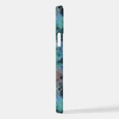 Hip Moderne Blauwgroen Groene Violet Blauwe Pensee iPhone Hoesje (Rechterkant)