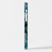 Hip Moderne Blauwgroen Groene Violet Blauwe Pensee iPhone Hoesje (Linkerkant)