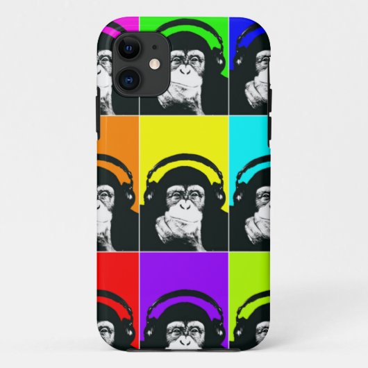 Hip Monkey Pop Art Hoesje (Achterkant)